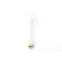 DIGITUS AK-340404-001-W - DisplayPort Adapterkabel, mini DP - HDMI Typ A St/Bu, 0.15m, DP 1.1a kompatibel, CE, we