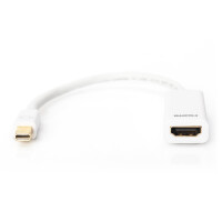 DIGITUS AK-340404-001-W - DisplayPort Adapterkabel, mini DP - HDMI Typ A St/Bu, 0.15m, DP 1.1a kompatibel, CE, we