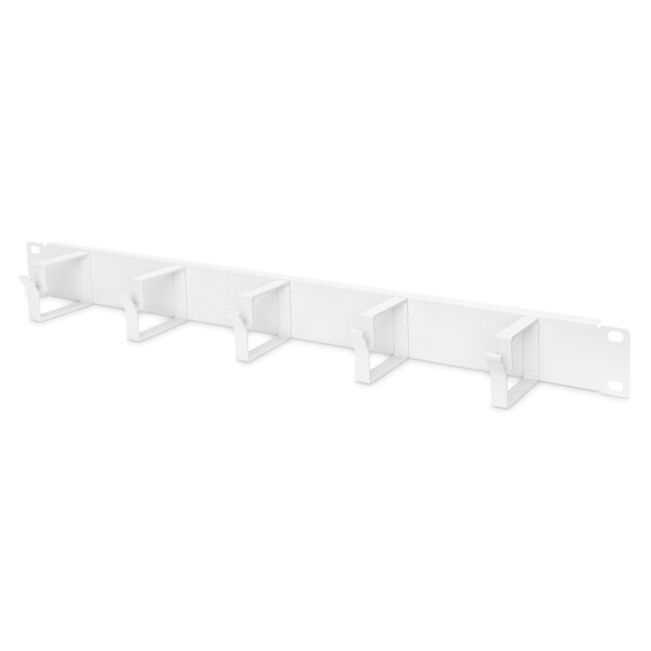 DIGITUS DN-97601 - 1HE Kabelrangierpanel 5x Kabelringe 40x60 mm, Farbe grau (RAL 7035)