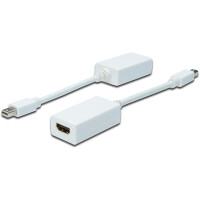 DIGITUS AK-340411-001-W - DisplayPort Adapterkabel, mini DP - HDMI Typ A St/Bu, 0.15m, DP 1.1a kompatibel, CE, we