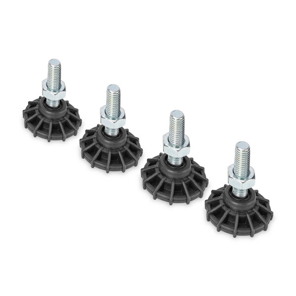 DIGITUS DN-19-FEET - Nivellierfüße für Netzwerk- und Serverschränke höhenverstellbar, Set= 4 Stück
