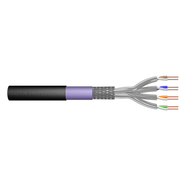 DIGITUS DK-1741-VH-10-OD - CAT 7 S-FTP Installationskabel, Outdoor, 1200 MHz PE, innen Eca (LSZH), AWG 23/1, 1000m, SX, Sw & Vi