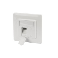 DIGITUS DN-93831 - Leerdose für Keystone Module, 80x80 Rahmen, 50x50 Zentralpl., Design Kompatibel