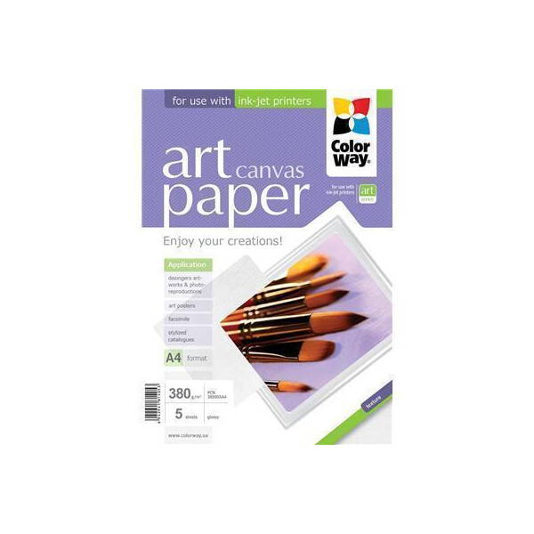 Fine Art Fotopapier ColorWay ART Leinwand 380g/m², A4, 5 St.  (PCN380005A4)
