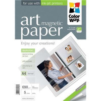 Fine Art Fotopapier ColorWay glänzend (glossy) "magnetisch" 690g/m², A4, 5 St.  (PGA690005MA4)"