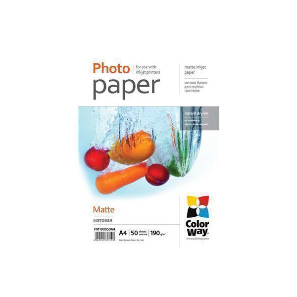 Fotopapier ColorWay matt 190g/m², A4, 50 St.  (PM190050A4)