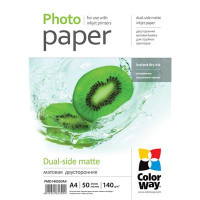 Fotopapier ColorWay beidseitig, matt, 140g/m², A4, 50 St.  (PMD140050A4)