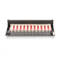 DIGITUS DN-91612SD-EA - Desktop CAT 6A, Patch Panel, geschirmt Klasse EA, 12-port RJ45, 8P8C, LSA