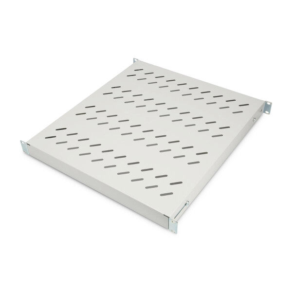 DIGITUS DN-97646 - 1HE Fachboden festeinbau für 800 mm tiefe Schränke 44x482x500 mm, einst. 500 bis 700 mm Tiefe, grau