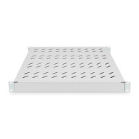 DIGITUS DN-97646 - 1HE Fachboden festeinbau für 800 mm tiefe Schränke 44x482x500 mm, einst. 500 bis 700 mm Tiefe, grau