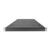 DIGITUS DN-97647 - 1HE Fachboden festeinbau für 800 mm tiefe Schränke 44x482x500mm, einst. 500 bis 700 mm Tiefe, schwarz
