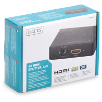 DIGITUS DS-46304 - 4K HDMI Splitter 1x2, unterstützt 4K2K,3D Videoformat, schwarz