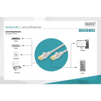 DK-1644-A-150 - CAT 6A S-FTP Patchkabel, Cu, LSZH AWG 26/7,  15 m,  Grau